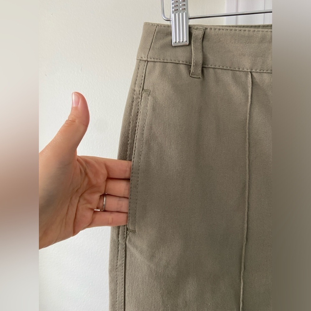 JONATHAN SIMKHAI $445 Kassandra Bootcut Pant in Olivine Size 4 - Picture 6 of 7